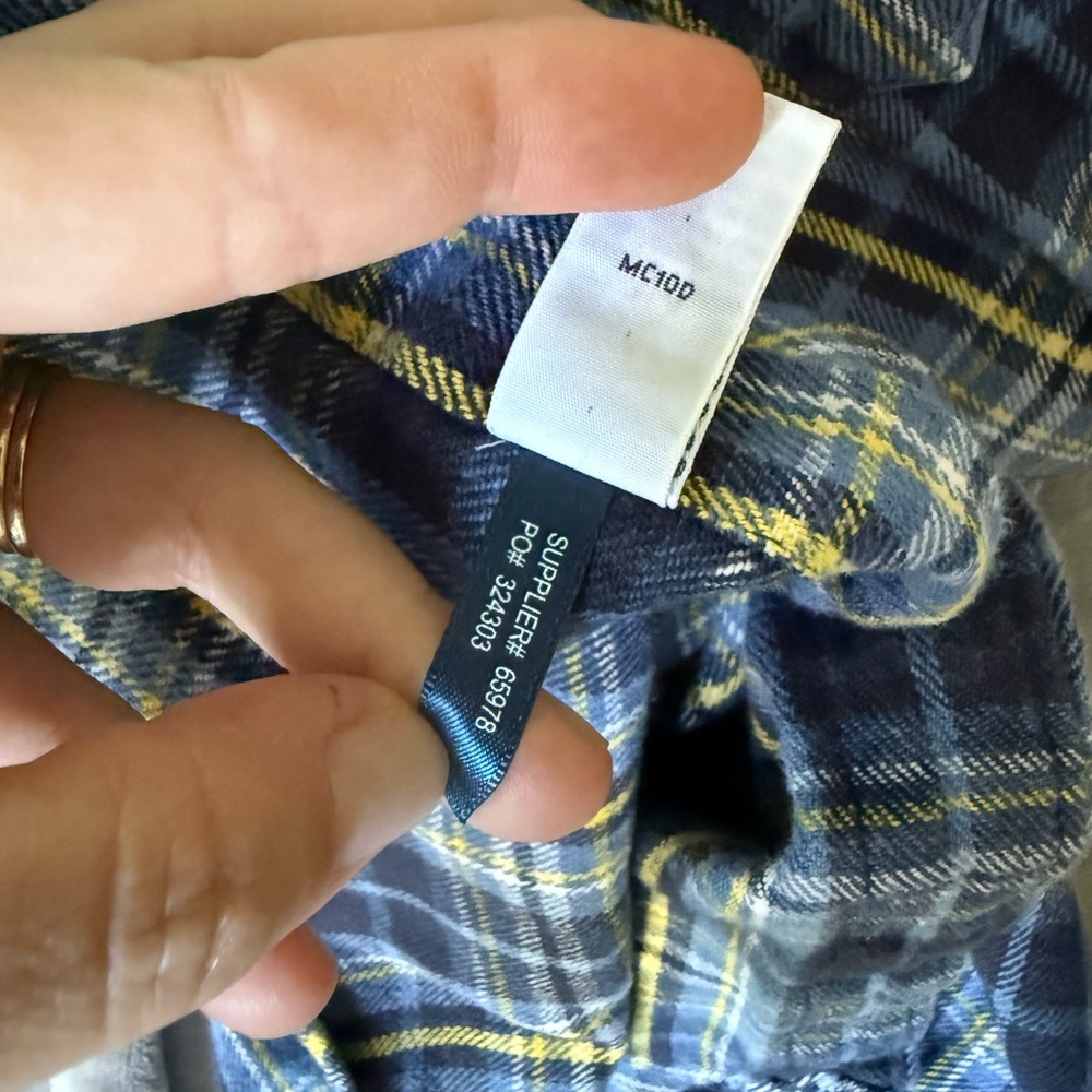 Ralph Lauren Men's Navy and Yellow Plaid Shirt - Picture 5 of 11